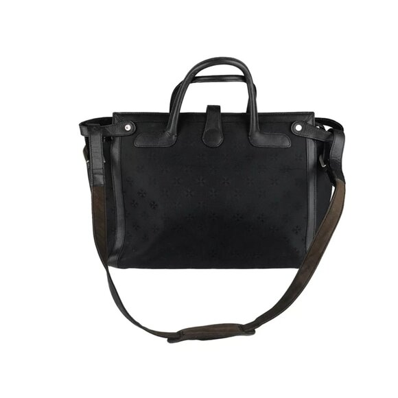 Moonsus Womens Black Beige Lined Leather Inner Pockets Laptop Bag - Picture 3 of 9